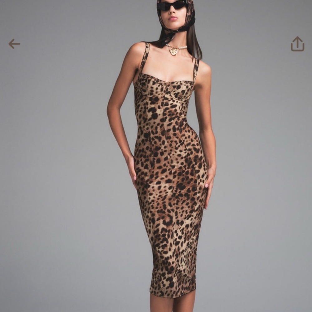 SKIMS DOLCE GABBANA LeopaRD BODY DRESS